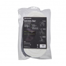 Dunlop Overgrip Gecko Tac 0.5mm (smooth, grippy) white 30-pack clip bag